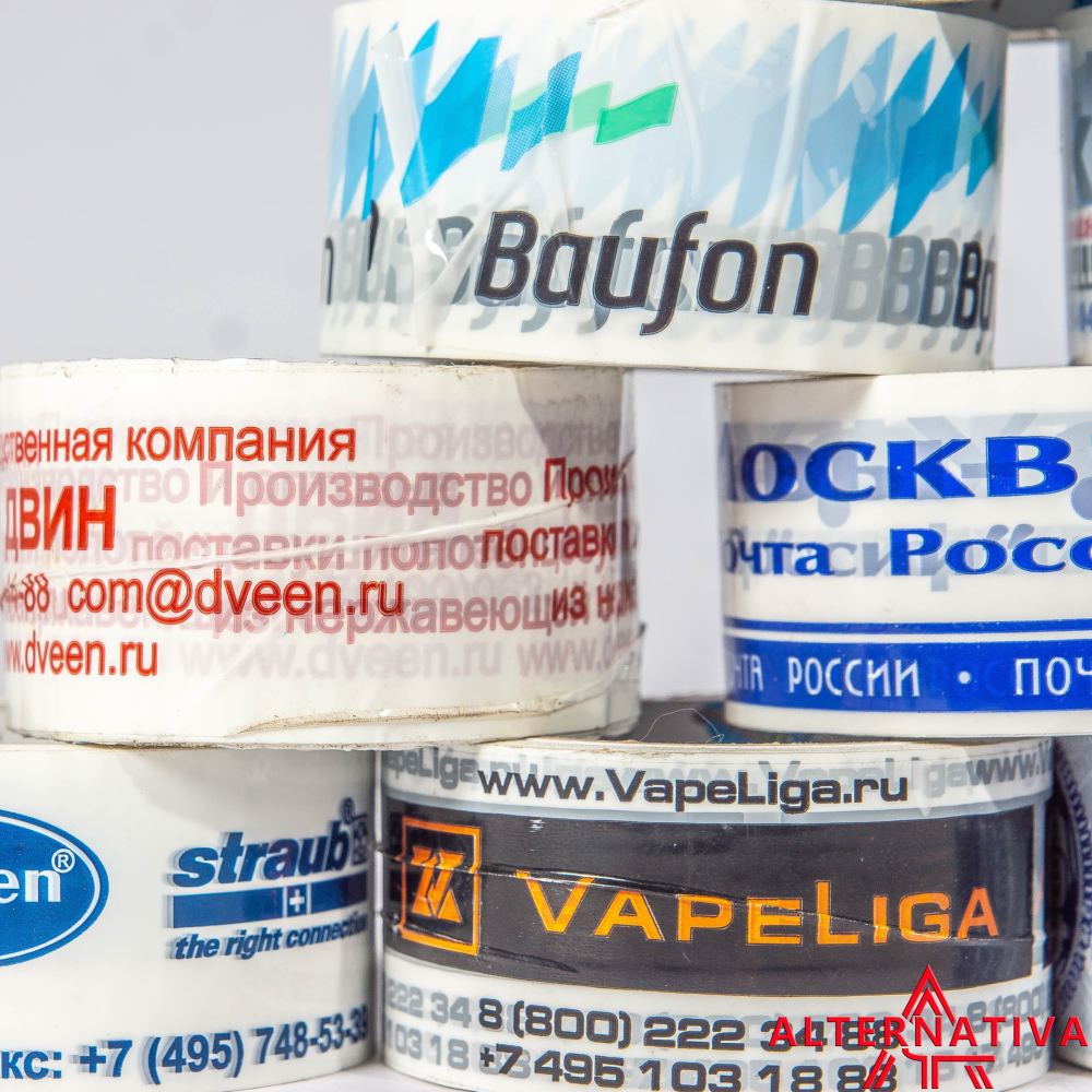 mt-03 Скотч с логотипом 48мм х 66м х 45 мкм (3 цвета) — изображение 2